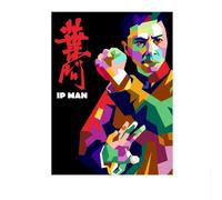 LHHJF LJHFA Póster de Kung Fu Chino Ip Man Donnie Yen Arte de Pared Wing Chun Master Pintura en Lienzo e Impresiones Decoración del Hogar de Moda 50x70cmx1 Sin Marco