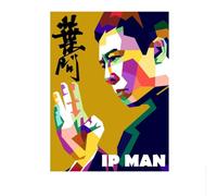 LHHJF LJHFA Póster de Kung Fu Chino Ip Man Donnie Yen Arte de Pared Wing Chun Master Pintura en Lienzo e Impresiones Decoración del Hogar de Moda 50x70cmx1 Sin Marco