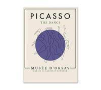 LHHJF LJHFA Póster de la exposición de Pablo Picasso Sketch Arte abstracto de pared Pablo Picasso Pintura en lienzo e impresiones Decoración de la sala de estar del hogar Cuadro 50x70cm Sin marco