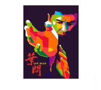 LHHJF LJHFA Póster de maestro de kung fu chino Ip Man Donnie Yen Arte de pared Wing Chun Master Pintura en lienzo e impresiones para decoración del hogar Imagen 50x70cm Sin marco