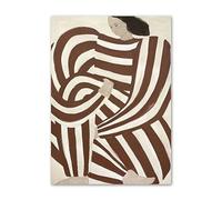 LHHJF LJHFA Póster de Sofia Lind Minimalismo abstracto Líneas Pintura de lienzo Arte mural e impresiones de Sofia Lind Cuadro de decoración nórdica 40x60cmx1 Sin marco