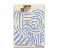 LHHJF LJHFA Póster de Sofia Lind Minimalismo abstracto Líneas Pintura de lienzo Arte mural e impresiones de Sofia Lind Cuadro de decoración nórdica 40x60cmx1 Sin marco