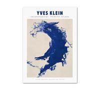 LHHJF LJHFA Póster Minimalista de Yves Klein Arte Mural Monocromo Azul Pintura e Impresiones de Lienzo de Yves Klein Cuadro de decoración Moderna del hogar 40x60cmx1 Sin Marco