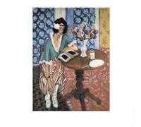 LHHJF LJHFA Pósters clásicos de Henri Matisse Arte mural abstracto de mujer Pintura y grabados de Henri Matisse en lienzo Decoración del hogar 40x60cmx1 Sin marco
