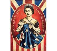 LHHJF LJHFA Pósters de Retrato de la Reina Isabel II Arte Mural Retro Pintura y Grabados en Lienzo de Isabel II para decoración de la Sala de casa 40x60cm Sin Marco