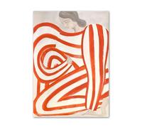 LHHJF LJHFA Pósters retro de Sofia Lind Stripe Girl Pintura abstracta de lienzo Arte mural e impresiones de Sofia Lind Cuadro moderno de decoración del hogar 40x60cm Sin marco