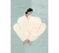 LHHJF LJHFA Pósters retro de Sofia Lind Stripe Girl Pintura abstracta de lienzo Arte mural e impresiones de Sofia Lind Cuadro moderno de decoración del hogar 40x60cm Sin marco