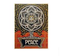 LHHJF LJHFA Shepard Fairey Carteles Paz Lienzo Pintura Hacer Arte No Guerra Arte De Pared Vintage Shepard Fairey Impresiones para Decoración del Hogar Cuadros 40x60cmx1 Sin Marco