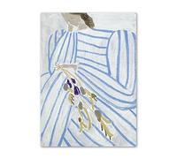 LHHJF LJHFA Sofia Lind Colorida línea abstracta de pósteres Mujer Arte mural Sofia Lind Pintura y grabados de lienzo Imagen nórdica de decoración del hogar 50x70cmx1 Sin marco