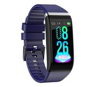 LHHJPULS Nueva actualización de presión Deporte Inteligente Aptitud Pulsera Sangre del Ritmo cardíaco podómetro IP67 a Prueba de Agua Banda Inteligente Reloj for Android iOS (Color : C919 Blue)