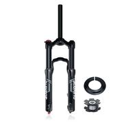LHHL 20'' 24'' Horquilla De Suspensión Bicicleta De Montaña Puente Trasero Horquilla Air MTB Ajuste Rebote Recorrido 90/120mm 1-1/8" Recta Horquilla Delantera QR 9 * 100mm Freno De Disco(20'')
