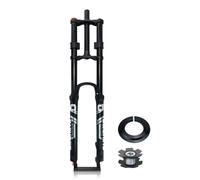 LHHL 26”27.5”29”Horquilla De Suspensión Aire De Mountain Bike XC/Am Doble Hombro Horquilla Bici Rebound Adjustale con Bloqueo,Recorrido 150mm 1-1/8" Recta Horquilla Delantera QR(Black,29'')