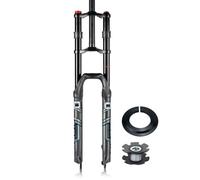 LHHL DH Bicicleta De Montaña Horquilla De Suspensión 27,5 29 XC Descenso MTB Horquilla Air 1-1/8 Recta Horquilla Delantera Recorrido 165mm Doble Hombro Bloqueo Manual QR 9x100mm(27.5'')