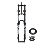 LHHL DH Horquilla De Suspensión Mountain Bike 26 27.5 29 Pulgadas Downhill Horquilla De Aire Bicicleta 1-1/8" Recta Horquilla Delantera Recorrido 150mm Freno De Disco QR Bloqueo Manual(Black,27.5'')