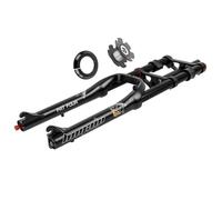 LHHL Horquilla de Bicicleta Fat Bike de 26x4.0 Pulgadas Recorrido de 180mm MTB Horquilla Delantera Rebote Ajustable Freno de Disco Cierre rápido 9mm Horquilla Nieve for Bicicleta montaña Playa(Black)