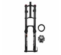 LHHL Horquilla De Suspensión Cuesta Abajo For Bicicleta 27,5/29 Pulgadas Presión Aire Amortiguador Horquilla Amortiguación Horquilla Calidad Ajustable Viaje 145mm Eje Pasante 15 * 100mm(Black,27.5")