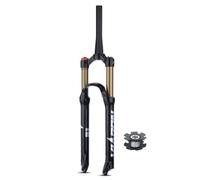 LHHL Horquilla de suspensión neumática de montaña 26", 27.5" 29" Recorrido 120 mm Horquilla Delantera para Bicicleta XC Am Tubo cónico 1-1/2" Cierre rápido 9x100 mm(Gold,A_29IN)