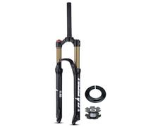 LHHL Horquilla de suspensión neumática de montaña 26" 27.5" 29" Recorrido 120 mm Tubo Recto 1-1/8" Cierre rápido de 9x100mm Horquillas Delantera para Bicicleta XC Am(Gold,A_29IN)