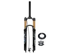 LHHL Horquilla de suspensión neumática para MTB 26" 27,5" 29 Recorrido 120mm Horquillas Delantera para Bicicleta Recto 1-1/8" Cierre rápido 9 * 100mm para montaña XC Am(Gold,B_27.5'')
