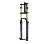 LHHL Horquilla Delantera de montaña 26" 27.5" 29" Eje Pasante 15 * 110mm Doble cámara de Aire Horquillas Bicicleta 1-1/8 Tubo Recto Recorrido160mm Horquillas Suspension MTB para DH,Am,XC(Gold,29")