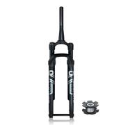 LHHL Horquilla Suspensión Bicicleta Carretera 700C Off-Road XC Gravel Horquilla Aire Recorrido 60mm Freno Disco Flat Eje Pasante 100x12mm Horquilla Delantera Bloqueo Manual Negro Mate