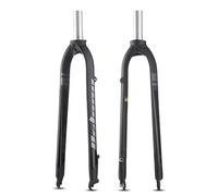 LHHL Horquillas Rígidas 26/27.5/29 Pulgadas Horquilla Freno De Disco Rígido Aleación Aluminio 28.6 Mm Tubo Recto Ultra Luz MTB/Road Bike Fork 800G (Color : Black Grey)