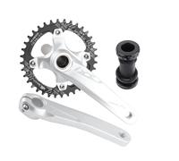 LHHL Juego De Bielas De Bicicleta BTT 170mm Integrado Hueco Platos Y Bielas 32/34/36/38T Redondo Plato Ancho Estrecho Platos Y Bielas con Eje De Pedalier(Silver,34T)