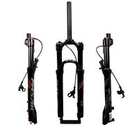 LHHL MTB Horquillas Suspensión for Bicicletas 27.5 29 Pulgadas Amortiguador Aire Freno De Disco Recto 1-1/8" Recorrido 105mm RL for XC/Am/FR(Matte Black,26inch)