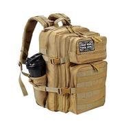 LHI Mochila táctica militar para hombres y mujeres, 25 L/35 L, mochila pequeña con soporte para botellas, M