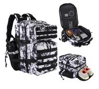 LHI Mochila táctica militar para hombres y mujeres, 45 L, mochila impermeable grande para escuela, senderismo, senderismo, caza, M