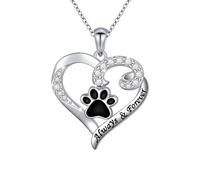 LHJHZDJC Bonito collar con colgante en forma de corazón de pata negra, cumpleaños para fiesta de aniversario familiar, joyería, lista de estilos de nicho de ropa de calle, accesorio para hombres y