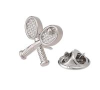 LHJHZDJC Broche para hombre, color acero, raqueta de tenis, broche de solapa, accesorios de joyería para hombre, accesorio de ropa de calle para hombres y mujeres, regalo casual