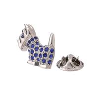 LHJHZDJC Broches de alta calidad para hombre y mujer, diseño clásico de lujo con cristales azules, sombreros, bufandas, bolsos, abrigos, escotes, accesorios, joyería, regalo para ella, colgante de