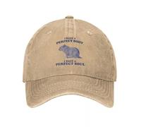 LHJHZDJC Capybara Quiero un Cuerpo Quiero un Alma Gorra de béisbol para Hombres y Mujeres Gorras de algodón Desgastado Todas Las Estaciones Sombreros de Viaje