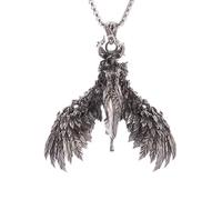 LHJHZDJC Colgante de ángel femenino de cuernos de mitología griega de diseño clásico para hombres y mujeres, collar de ángel oscuro, accesorio de ropa de calle para hombres y mujeres, regalo casual