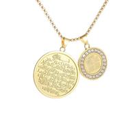 LHJHZDJC Collar clásico con colgante del Corán para hombres y mujeres, joyería árabe de Ramadán, felicitaciones, accesorio de ropa de calle para hombres y mujeres, regalo casual