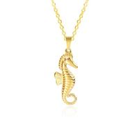 LHJHZDJC Collar Collar de Moda para Hombres y Mujeres Caballito de mar Dorado Colgante joyería Animal Regalo Regalo