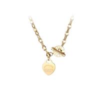 LHJHZDJC Collar con colgante, collar con colgante de corazón de acero inoxidable de titanio, joyería clásica de amor, proverbios bíblicos, collar de cadena tórica 4:23, collar de cadena tórica para