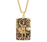 LHJHZDJC Collar con colgante de arcángel de San Miguel, joyería del Islam, amuleto de la suerte, fiesta de cumpleaños, vacaciones, ropa de calle, accesorio para hombres y mujeres, regalo casual