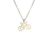 LHJHZDJC Collar con colgante de bicicleta para hombre y mujer, para uso diario, joyería de moda, ideal como regalo para los amantes de las bicicletas, gran regalo para ella y él