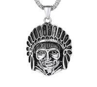 LHJHZDJC Collar con colgante de cabeza india delicado para mujeres/hombres, accesorio de ropa de calle para hombres y mujeres, regalo casual