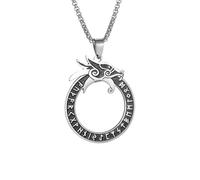 LHJHZDJC Collar con colgante de cola de dragón retro punk personalizado de moda hip-hop, joyería genial para hombres y mujeres, accesorio de ropa de calle para hombres y mujeres, regalo casual