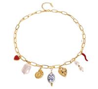 LHJHZDJC Collar con colgante de concha de estrella de mar de Florencia impermeable para mujer, accesorio de moda urbana para hombres y mujeres, regalo casual