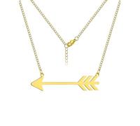 LHJHZDJC Collar con colgante de flecha de amor para hombres y mujeres, para uso diario, gargantilla de color dorado, joyería Kpop, gran regalo para ella y él