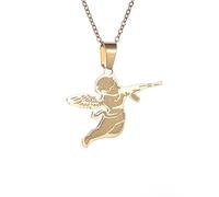 LHJHZDJC Collar con colgante de máquina de ángel vengador, adecuado para hombres y mujeres, hip hop, joyería punk, pareja, felicitaciones, ropa de calle, accesorio para hombres y mujeres, regalo
