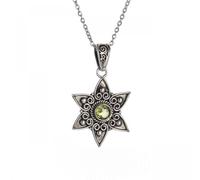 LHJHZDJC Collar con colgante de piedra preciosa de loto verde creativo para hombres y mujeres, para uso diario, joyería de moda artística, estilo étnico, elegante banquete, accesorios versátiles, gran