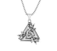 LHJHZDJC Collar con colgante de triángulo de Odin para hombre y mujer, para uso diario, joyería nórdica, gran regalo para ella y él