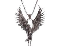 LHJHZDJC Collar con colgante de unicornio y alas de Pegaso para hombres y mujeres, para uso diario, joyería de moda, delicado cuento de hadas, adorno de animales, gran regalo para ella y él