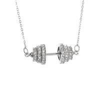 LHJHZDJC Collar con colgante para hombre y mujer, joyería de moda exquisita con circonita brillante, collar para mujer, gimnasio, fitness, deportes, joyería de moda, gran regalo para ella y él