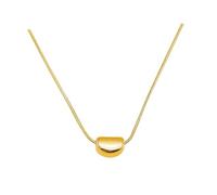 LHJHZDJC Collar de acero de titanio que no se desvanece, pequeño collar de acacia para hombre y mujer, cadena de clavícula de nicho simple y versátil, regalo para ella